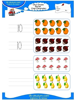 Çocuklar İçin Çizgi Çalışma Sayfaları 